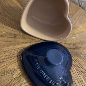 LeCreuset Azure Blue Heart Ramekin